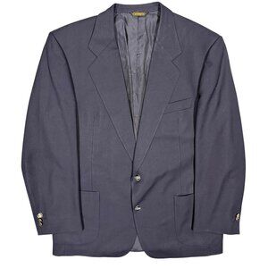 Garverys Cambridge Belair Blazer Patch Pockets Wool Sport Coat England Blue 44R
